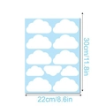 Stickers muraux nuages blancs pour chambre d'enfant décor 30x22cm avec 11 pièces - CT24Y10115J_T: 30*22cm