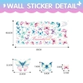 3D-Aquarell-Schmetterling-Wandaufkleber-Set mit Blumenzitaten in Rosa- und Lilatönen - Aquarell Schmetterling Stil (UV20972T_R)