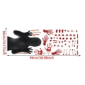 Αυτοκόλλητα PVC Halloween με ματωμένα αποτυπώματα, χέρια σκελετού και σκιά φιγούρα - Μισό Σώμα Σκιάς (TBW1274) / 99*36cm