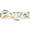 Vinilos decorativos dinosaurios acuarela con medidas 28cm de ancho y 115cm de largo - Estilo de Collage de Dinosaurios (FBW9004) / 115x28cm
