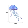 Muursticker van een kwal in blauw en paars, afmeting 30cm hoog en 24,8cm breed - Stijl C