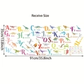 Stickers muraux alphabet dinosaures aquarelle pour chambre garçon décor 91x35cm - Affichage Alphabet Dinosaure (TBW9778-UV)