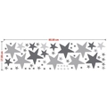 Adesivi murali con stelle grigie per bambini, decorazioni in PVC stile boho 60cm - CCS4041A (60*17 cm)