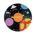 Decorazione da parete vintage in vinile con design dell'universo spaziale dipinto a mano - Stile B