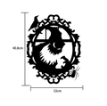 Detail of Halloween witch wall sticker with gothic frame raven and spider elements - Style C: Carved Frame Horror Face (32x40.8cm)