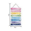 Vertical wall decor with 8 colorful inspirational plaques and butterflies hanging display - 60*30cm / Multicolor Motivational