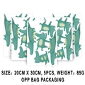 5-teiliges Set Aquarell-Krokodil-Wandsticker für Kinderzimmer im niedlichen Stil - 20x30 / Krokodil-Muster (UV5T8069T_T)