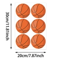 Set van 6 basketbal muurstickers voor kinderkamer 30x20cm op witte achtergrond - Basketbal Stijl (CT8P8068T_T) / Standaard Specificatie