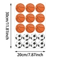 Cartoon basketbal en voetbal muurstickers, set van 17 sportstickers, maat 20x30cm - Basketbal en Voetbal Mix (CT8P8070T_T) / Standaard Specificatie