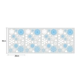 Pegatinas navideñas de copos de nieve azules y blancos, calcomanías de PVC 30x20cm - Copo de Nieve Azul Hielo (10373S_T) / 4 piezas