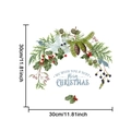 Christmas squirrel wall sticker with pine cones and berries, 30x30cm size variant - Pine Branch Wreath Style (24Y10457) / 30*30cm