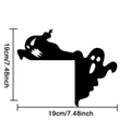 Black ghost silhouette Halloween door corner sticker decoration in 7.48 inch size - Ghost Style (10464T_T) / 19*19cm