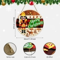 Detail view of the 3D layered Nutcracker Christmas wooden sign with hemp rope and gold bells - 30*30cm*0.5cm / Nutcracker Soldier 3D Style (M24Y50524_Q)