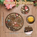 Detail view of 29cm Christmas wooden tray showing HD printing and 0.5cm thickness - Santa Snack Tray (M24Y50594_Q)