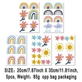 Set of 5 bohemian rainbow and sun wall stickers for kids' rooms in macaron colors - Macaron Smile Clouds (CT5T8095T_T) / 20*30cm*5 Sheets