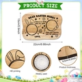 Infographic showing the 8.66-inch Easter bunny wooden snack tray with thickness detail - Carrot Bunny Tray (Y24Y50610_Q) / Y24Y50610_Q: 22*15*0.5cm