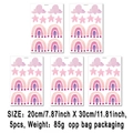 Set of 5 bohemian rainbow and cloud wall stickers for nursery, pink and purple tones - Pink Purple Cartoon Rainbow (UV5T8102T_T) / 20*30cm*5 Sheets