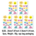 Bohemian rainbow cloud and sun wall decals set of 5 sheets for nursery decor - Cartoon Sun Heart (UV5T8103T_T) / 20*30cm*5 Sheets