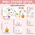 Detailed dimensions for Easter bunny and egg window stickers set with 28 pieces - Easter Multi-Element Combo (CT24Y11141J_T) / 20x30cm