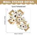 Detailed view of Easter cross wall sticker with floral patterns measuring 30x30cm - White Flower Cross (UV24Y11159T_T) / 30*30cm