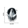 Sticker mural 3D d'Halloween fantôme hurlant en noir et blanc, taille 42x36,4 cm - Passage Mural Hurlant (UV24Y10493T_R)
