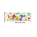 Dettaglio dei wall stickers con gnomi, lettere ABC e motivi artistici scolastici - 11197T_R (102x30cm)
