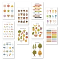 Set of 10 educational wall posters for toddlers featuring colors, shapes, and numbers - 30x20cm / Early Education Theme Series
