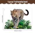 Adhesivo de pared leopardo realista en hojas de palma para decoración 30x40cm - 40*30cm