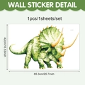 Pegatina de pared de dinosaurio Triceratops para decoración infantil 42x65,3cm - 30*90cm*3pcs / Dinosaurios