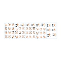 5-sheet Christmas snowman face stickers set with carrot noses and cartoon expressions - 5 Sheets (CT24Y12590T_T) / 20*30cm