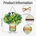 Detail van St. Patrick's Day deurbord met 0,5 cm dikte en ophangtouw van jute - Lucky Mason Jar Stijl (Y24Y50800_Q)
