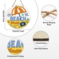 Round wooden beach sign with BEACH please text and professional printing detail - Beach Please Parasol Style (Y24Y50876_O)
