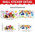 Art theme school wall decals set featuring 53 colorful paint splashes and handprints - 60*30cm*2PCS / Colorful