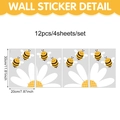 Wandsticker Set mit 12 Bienen und Gänseblümchen für Sommerfenster und Kinderzimmer - Gänseblümchen und Bienen Stil (UV8YCA10028T_T) / 20*30cm