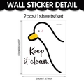 Detaillierte Maße für den PVC Cartoon Ente Toilettenaufkleber mit sauberem Text - Cartoon Ente (CT24Y11735T_T) / Wie abgebildet
