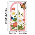 Dimensioni dettagliate dell'adesivo murale boho con margherite e farfalle colorate - Stile Arco Margherita e Farfalla (UV50621T_R) / 28*98cm*2pcs