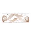 Stickers muraux aquarelle avec nœud crème, décorations de rubans pour chambre de fille - Style de Nœud Aquarelle Crème (UV24Y12004T_R)