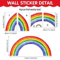 Grandi adesivi murali arcobaleno per cameretta, decorazione murale in PVC stile acquerello - Stile Grande Arcobaleno Acquerello (UV24Y11837T_R) / Più Fogli Grandi