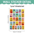 Kleurrijke A-Z alfabet muurstickers met groenten en fruit voor vroegtijdig leren - Fruit & Groenten Alfabet (UV24Y11785T_R) / 30x45cm