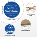 Modern 20cm blue wooden septic system bathroom sign with hemp rope for wall hanging - Blue Instruction Style B (M24Y50948B_Q)