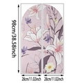 Böhmische Wandaufkleber mit rosa Lilien und Blumen im Zweierset für das Wohnzimmer - Rosa Lilien Blumenstil (UV50460T_R) / 98*28cm*2pcs