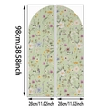 Boho Wandaufkleber Set in Grün mit bunten Wildblumen und Gänseblümchen für Wohnzimmer - Bunte Wildblumen Stil (UV50461T_R) / 98*28cm*2pcs