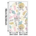 Selbstklebende Wandsticker im Boho-Stil mit bunten Pflanzenblättern und Punktmuster - Nordischer Blatttexturstil (UV50440T_R) / 98*28cm*2pcs