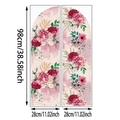 Boho-Wandtattoo mit pinken Blumenbögen, 28x98cm, für Wohnzimmer-Wanddekoration - Rosa Pfingstrosen-Cluster Stil (UV50422T_R) / 98*28cm*2pcs