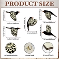 5-piece wooden flying birds wall art set with detailed geometric patterns for home decor - Flying Bird Style 5-Piece Set (Y24Y50647_Q) / Y24Y50647_Q