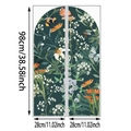 Boho green floral arch wall decals with bees and butterflies, set of 2, 98x28cm pieces - Vintage Floral with Bees and Butterflies Style (UV50618T_R) / 28*98cm*2pcs