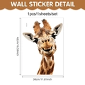 Detailed view of 3D giraffe wall sticker with 30x42cm size specifications and vivid colors - Giraffe Style / 42x30cm