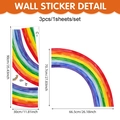 Adesivi murali arcobaleno acquerello boho per cameretta con design PVC autoadesivo - Stile Piccolo Arcobaleno Acquerello (UV8LCZ90096T_R) / Foglio Singolo