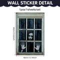 Halloween scary female ghost window sticker, 60x40cm waterproof PVC horror decal - Female Ghost Style (UV24Y12046S_R) / 60*40cm