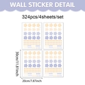 Detail of 4-sheet bohemian daisy wall sticker set with 324 pieces in macaron colors - Warm Orange Macaron Floral (UV8ZWL80108T_T) / 20*30cm*4pcs